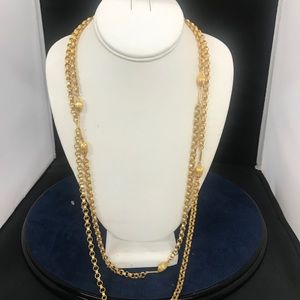Long Gold Tone Necklace